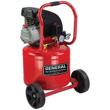 Air Compressor 2HP 11Gal vertical oil-lubricated electric with wheels -  GENERAL INTERNATIONAL, AC1104